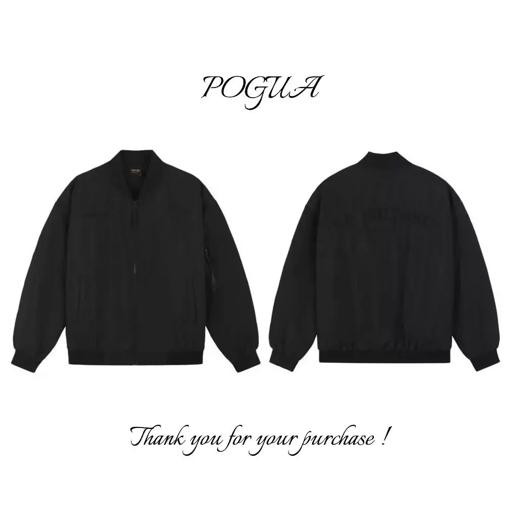 Áo khoác gió nam nữ bomber hai lớp có túi khóa họa tiết thêu nổi_thumbnail_1