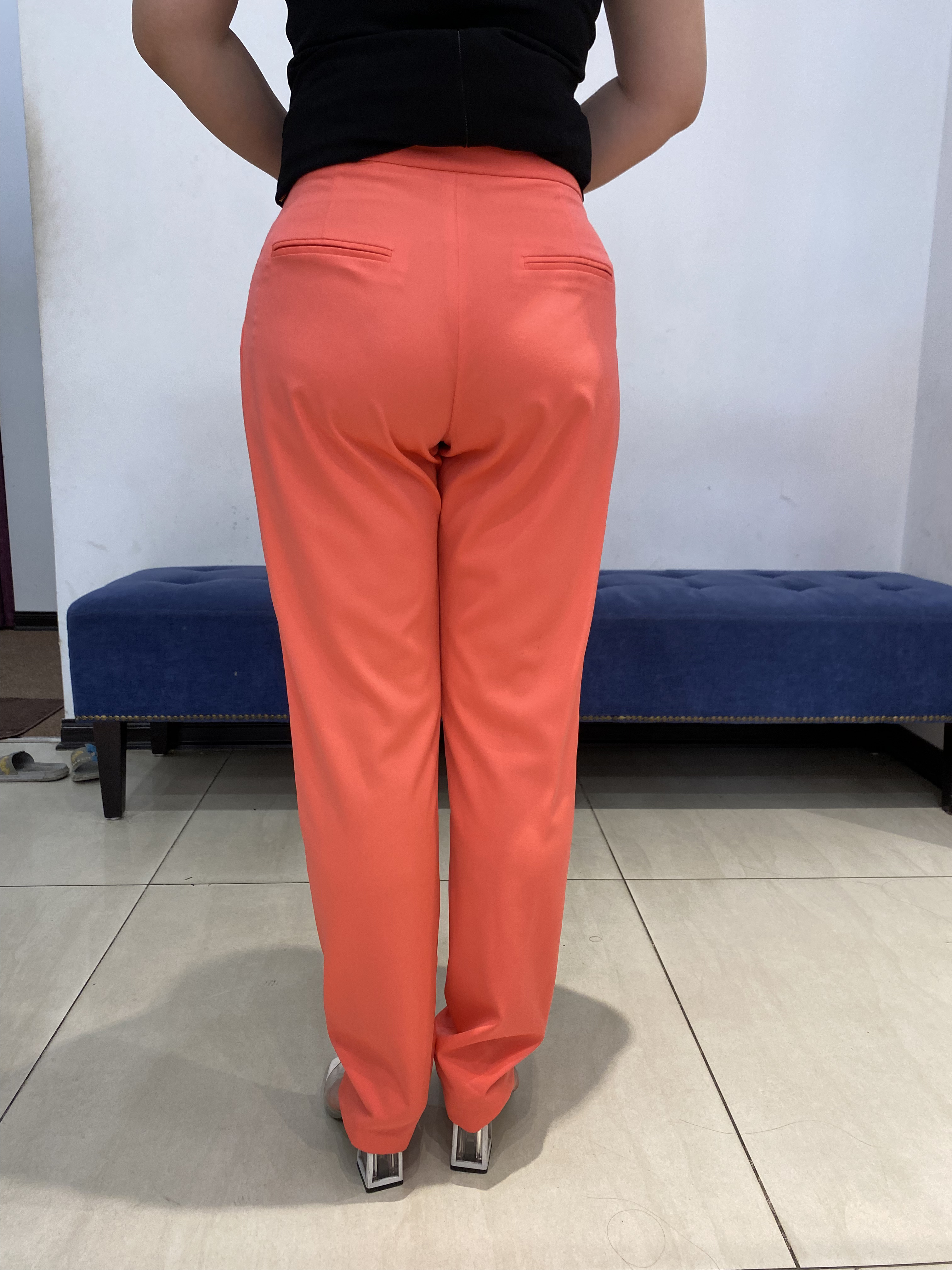 Quần Suông cạp tiêu chuẩn vải Tuytxi dày màu xanh_thumbnail_2