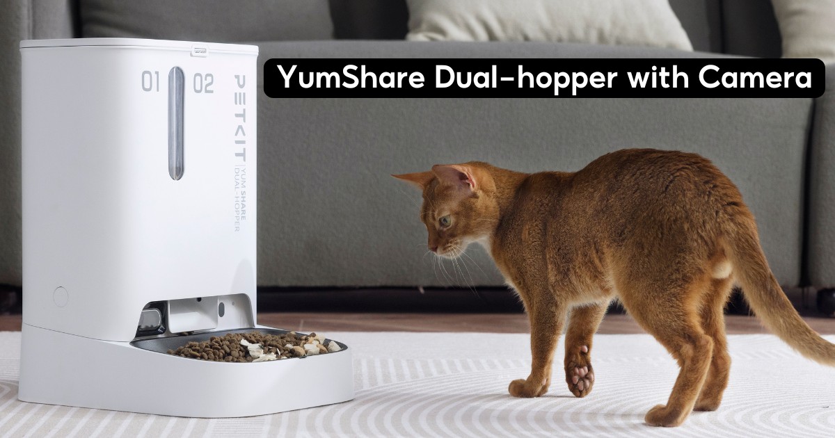PETKIT YumShare Dual-hopper Automatic Pet Feeder with Camera