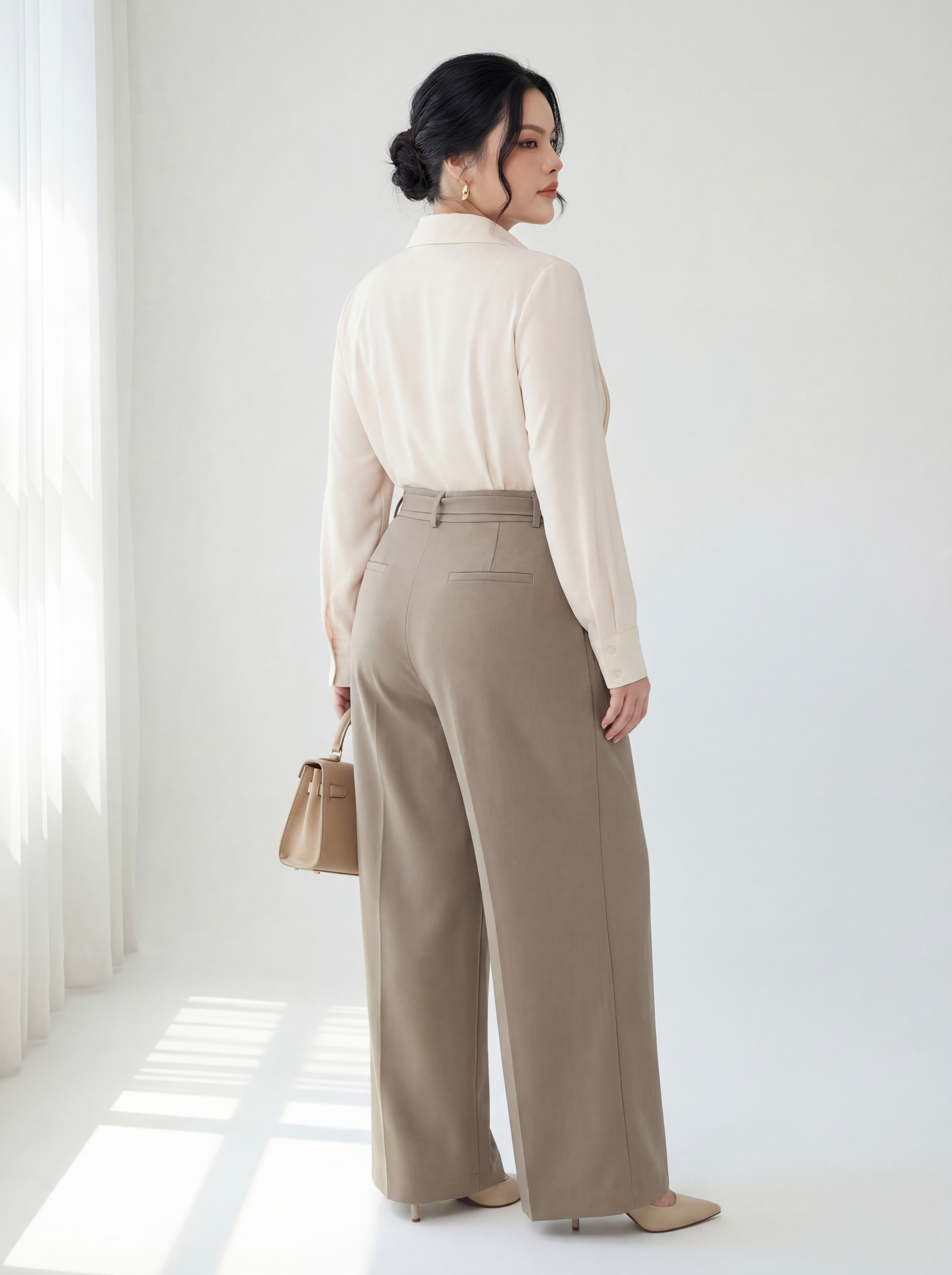 BIGSIZE- Áo sơ mi xếp ly ngực V- AK090_thumbnail_6