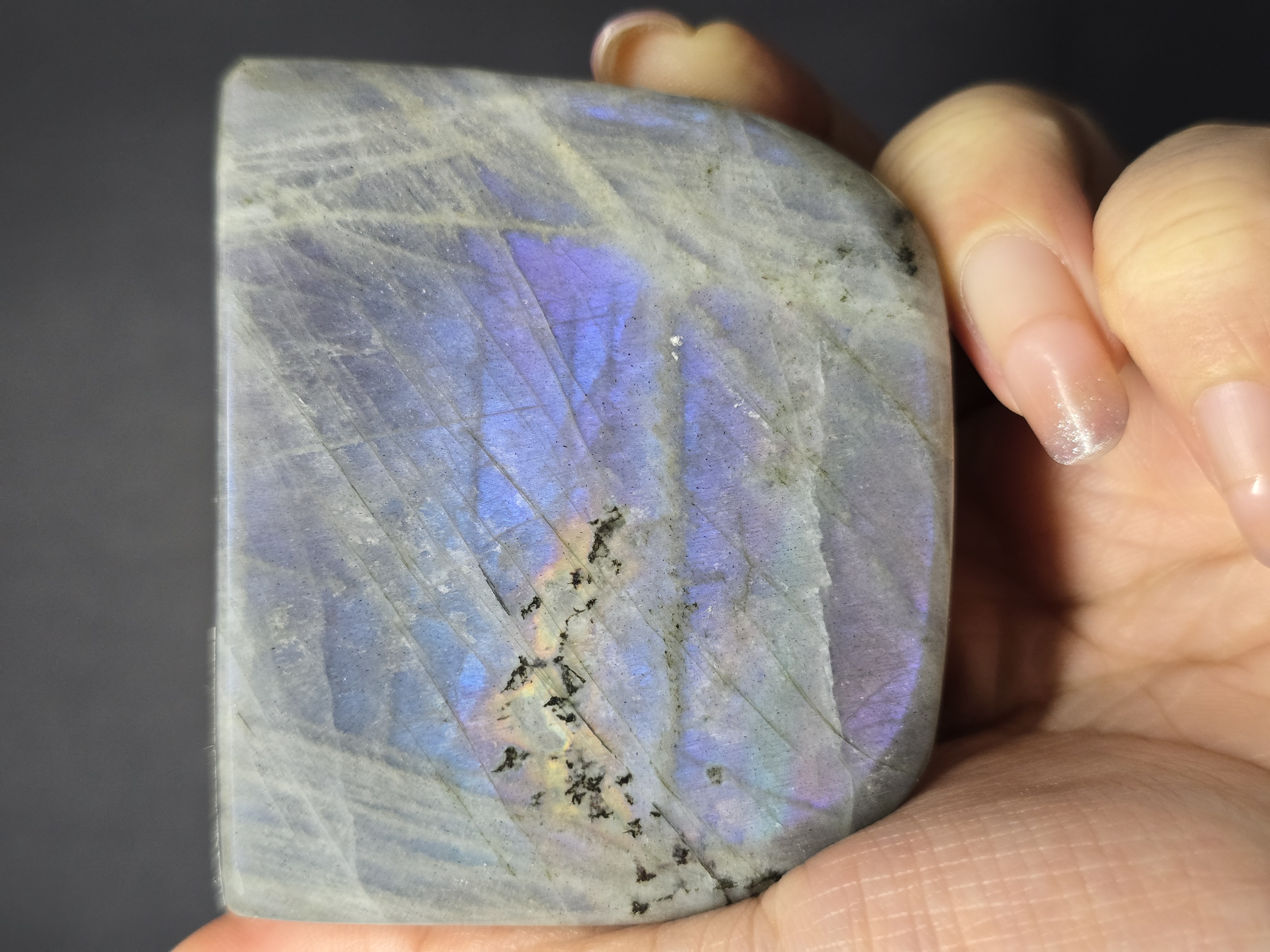 Labradorite / Đá Xà Cừ / Hắc Nguyệt Quang Ánh Tím Xanh Sunset Dạng Freeform Để Bàn_thumbnail_10