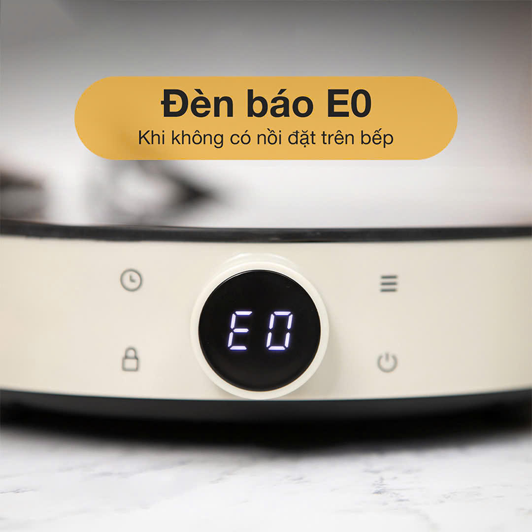 Bếp từ đơn màu be sữa LUMIAS LK24-220W_thumbnail_2