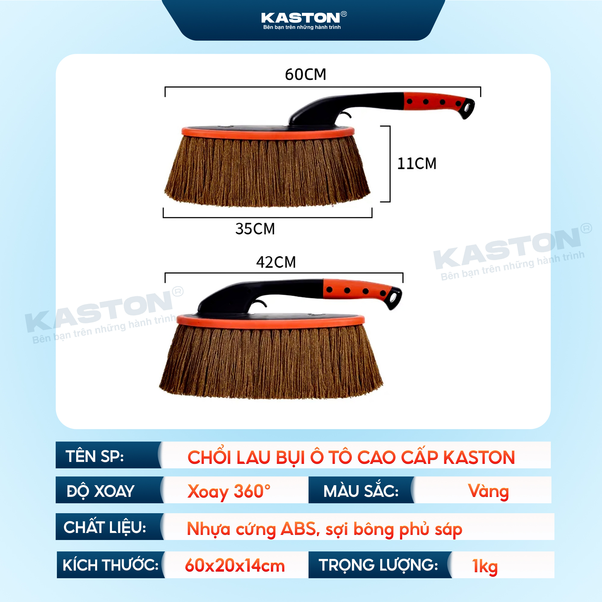 Chổi lau bụi ô tô Kaston xoay 360° - sợi bông phủ sáp kèm hộp đựng - chổi lau xe cao cấp_thumbnail_6
