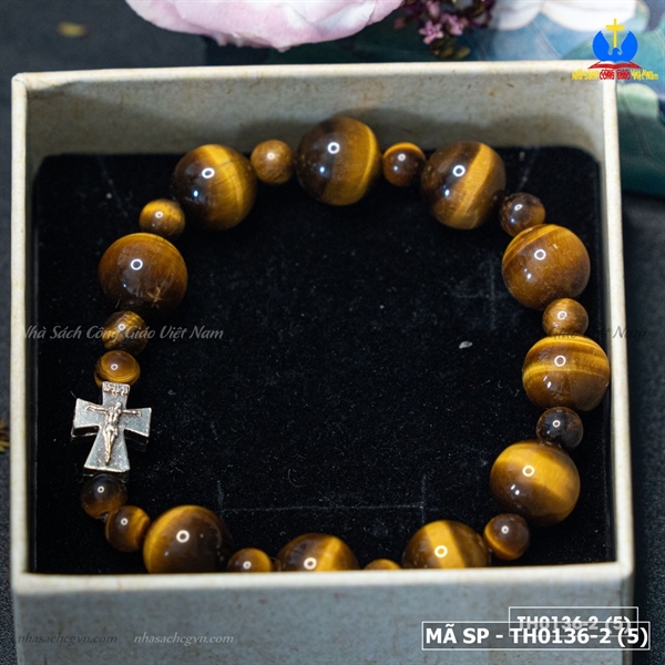 Tràng Hạt Đá Mắt Hổ Nâu Vàng TG gỗ_thumbnail_3
