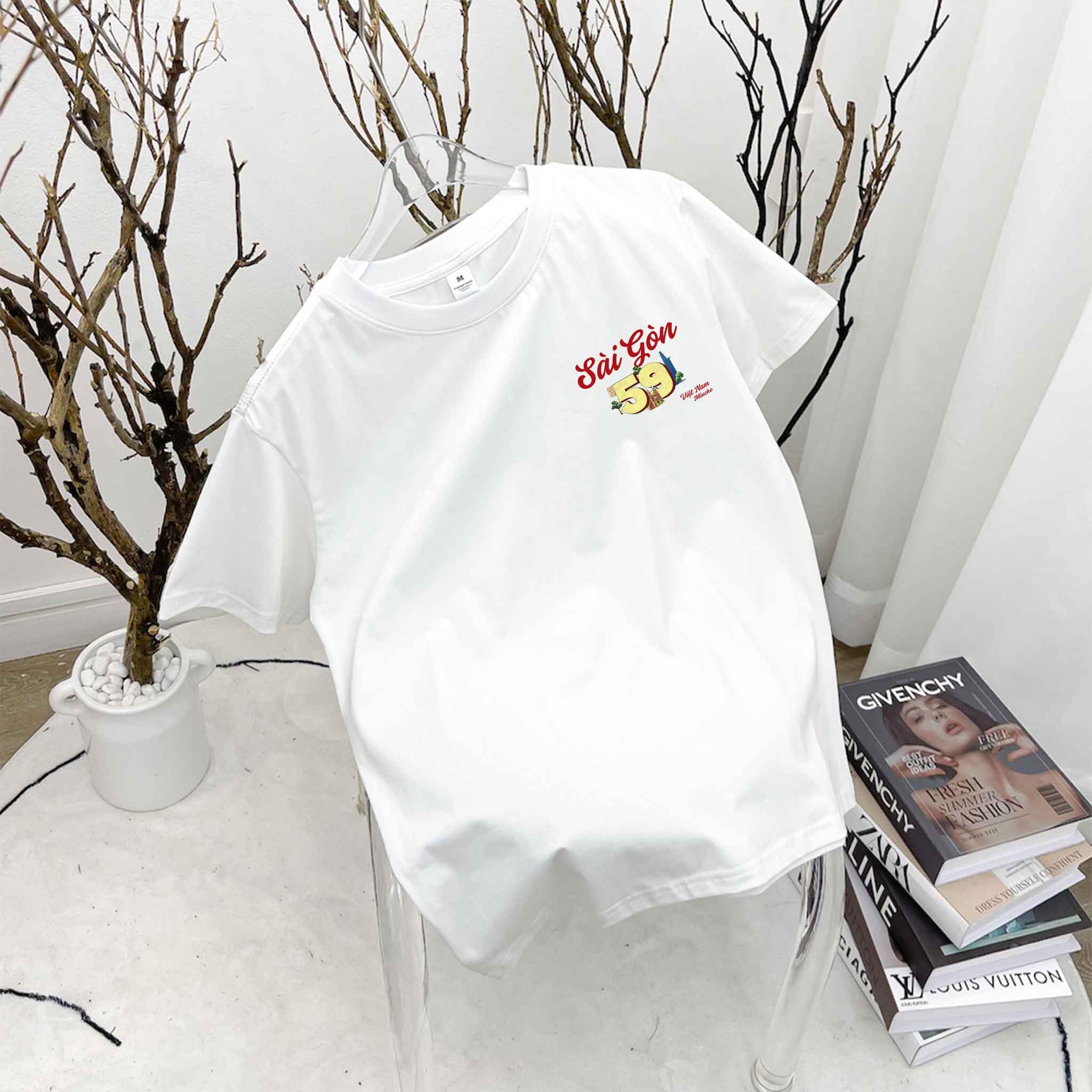 Áo thun nữ du lịch Sài Gòn form vừa regular thoáng mát ARD1282 Miucho Chic in mix_thumbnail_10