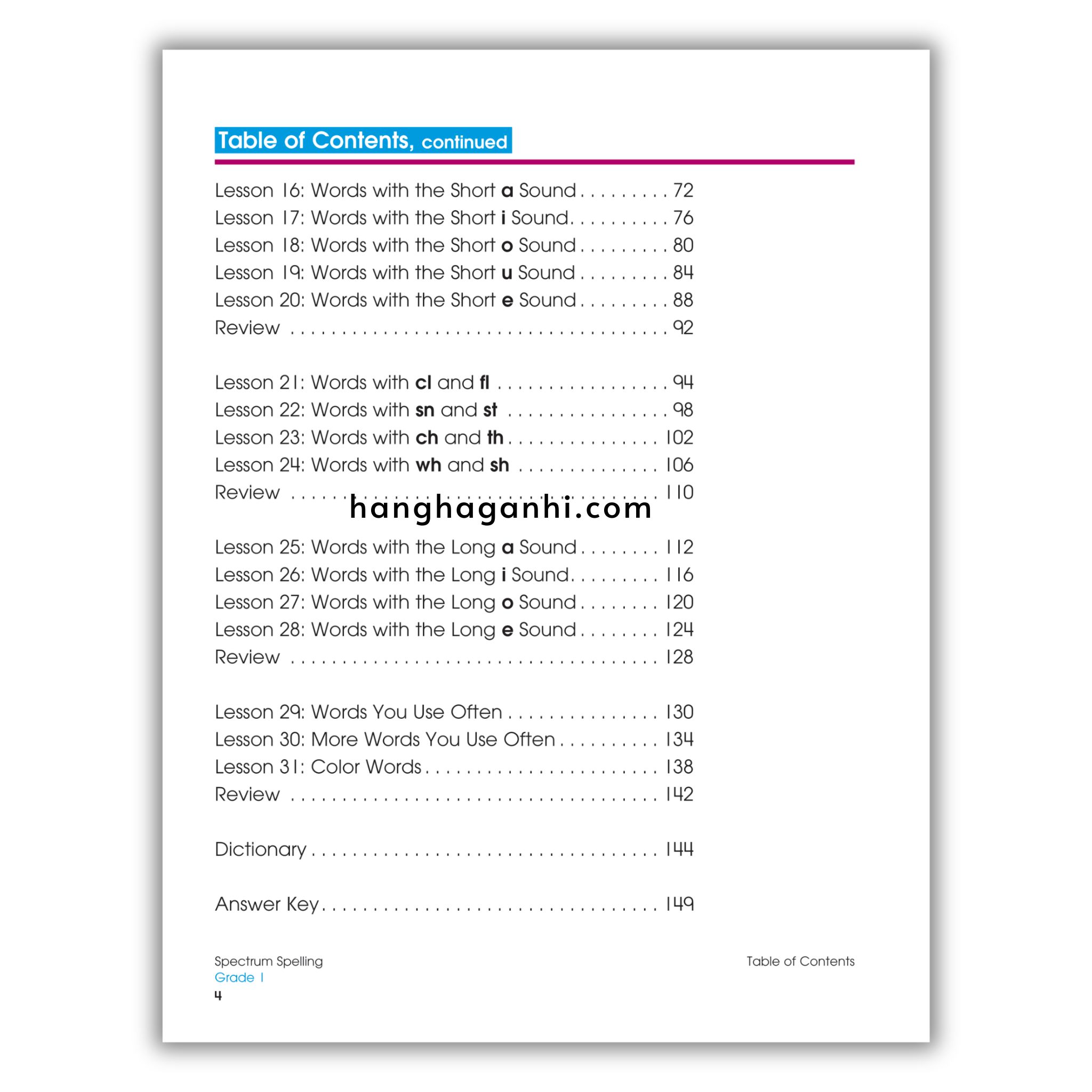 Sách Spectrum Spelling Workbook Grade 1_thumbnail_1