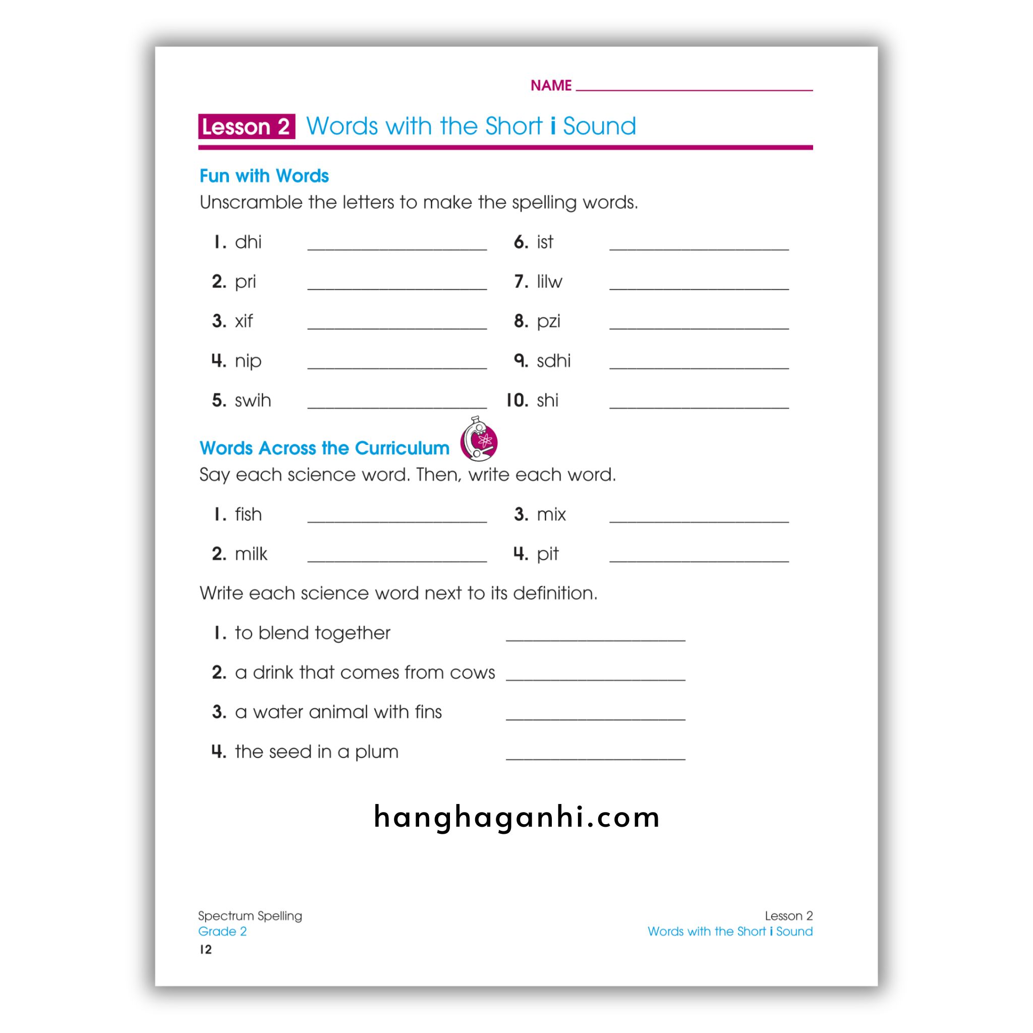 Sách Spectrum Spelling Workbook Grade 2_thumbnail_13