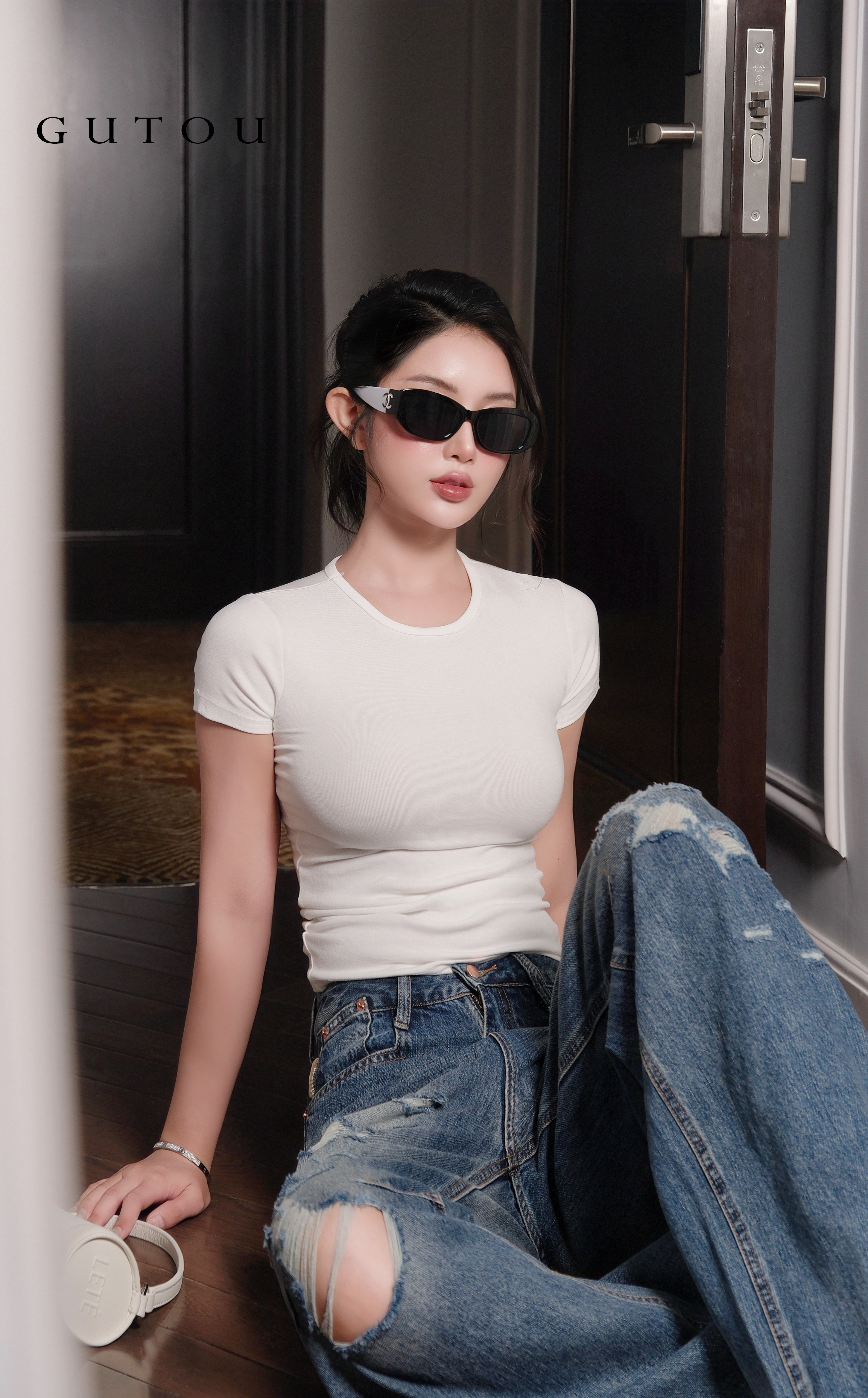 [ GUTOU ] Quần Jean Street Style Wash Rách_thumbnail_5