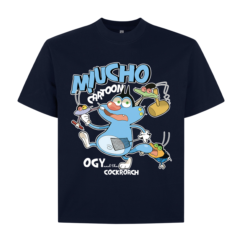 Áo phông form boxy in hoạt hình dễ thương 2357 Miucho Club cổ tròn vải cotton 2 chiều cao cấp in mix_thumbnail_10