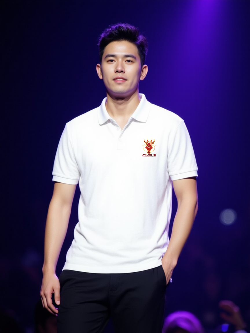 Áo polo nam form vừa 1934 Miucho Iconic vải cá sấu đứng form thoáng mát in mix_thumbnail_2