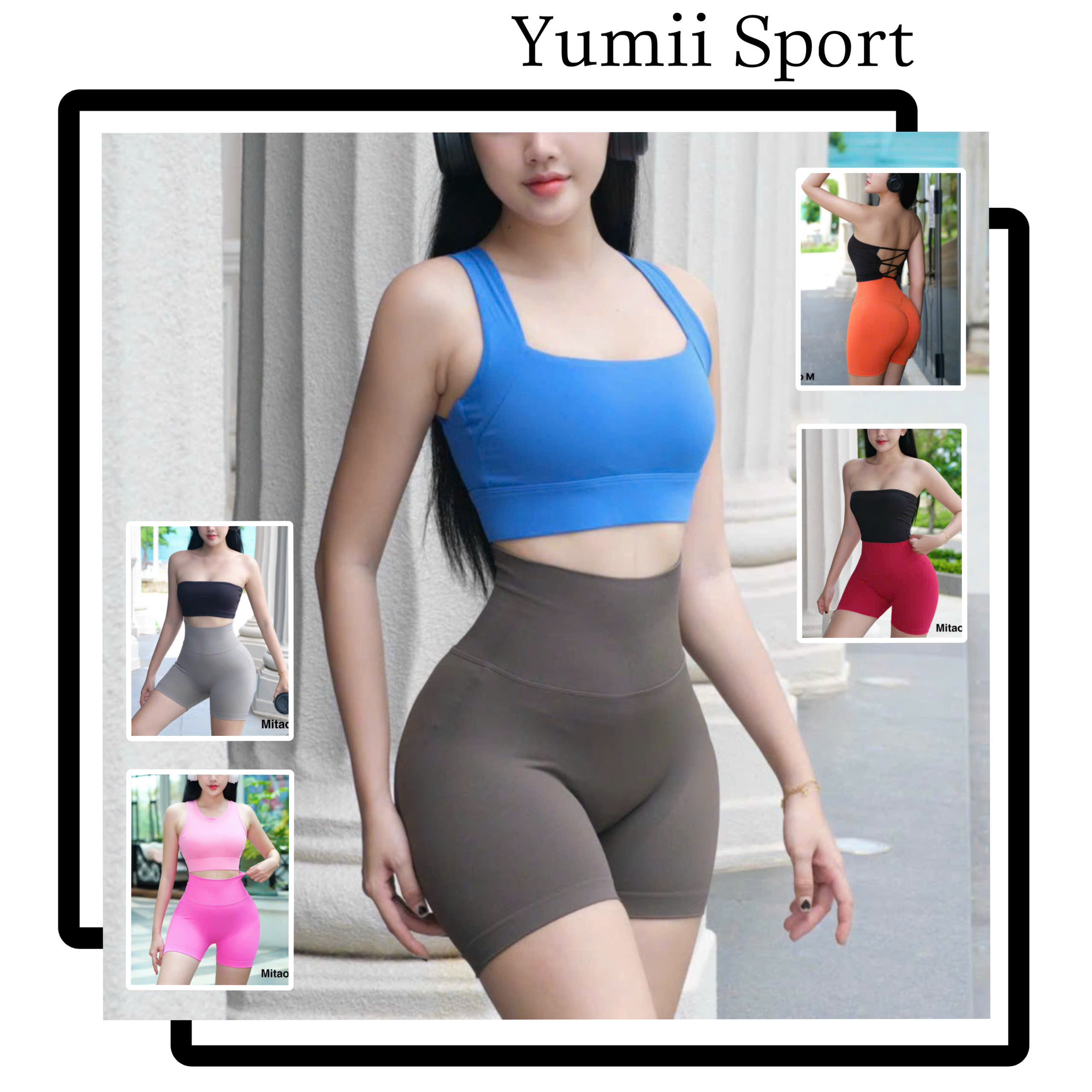 Quần Đùi Thể Thao Mitao Chun Mông Hack Dáng, Dáng Ôm Body_thumbnail_4