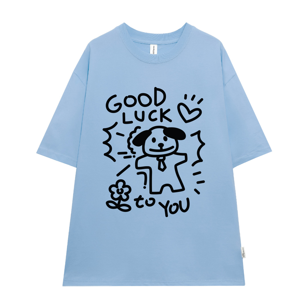 Áo thun cặp đôi couple chú cún đáng yêu from rộng ATD1365 Miucho vải cotton cổ tròn in artwork_thumbnail_9