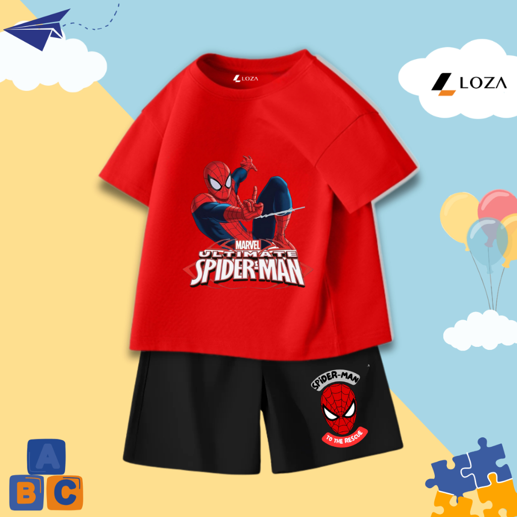 Bộ đồ bé trai in hình 