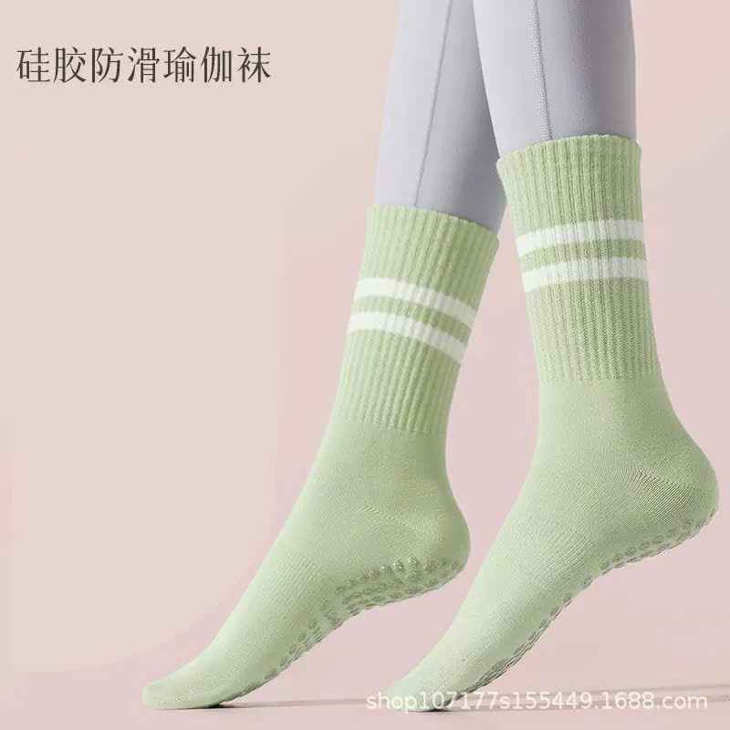 Vớ Yoga Nữ Cổ Cao, Tất Thể Thao Nữ Cotton Chống Trượt Thoáng Mát Co Dãn, Vớ Nữ Cổ Cao Yoga Cao Cấp_thumbnail_10