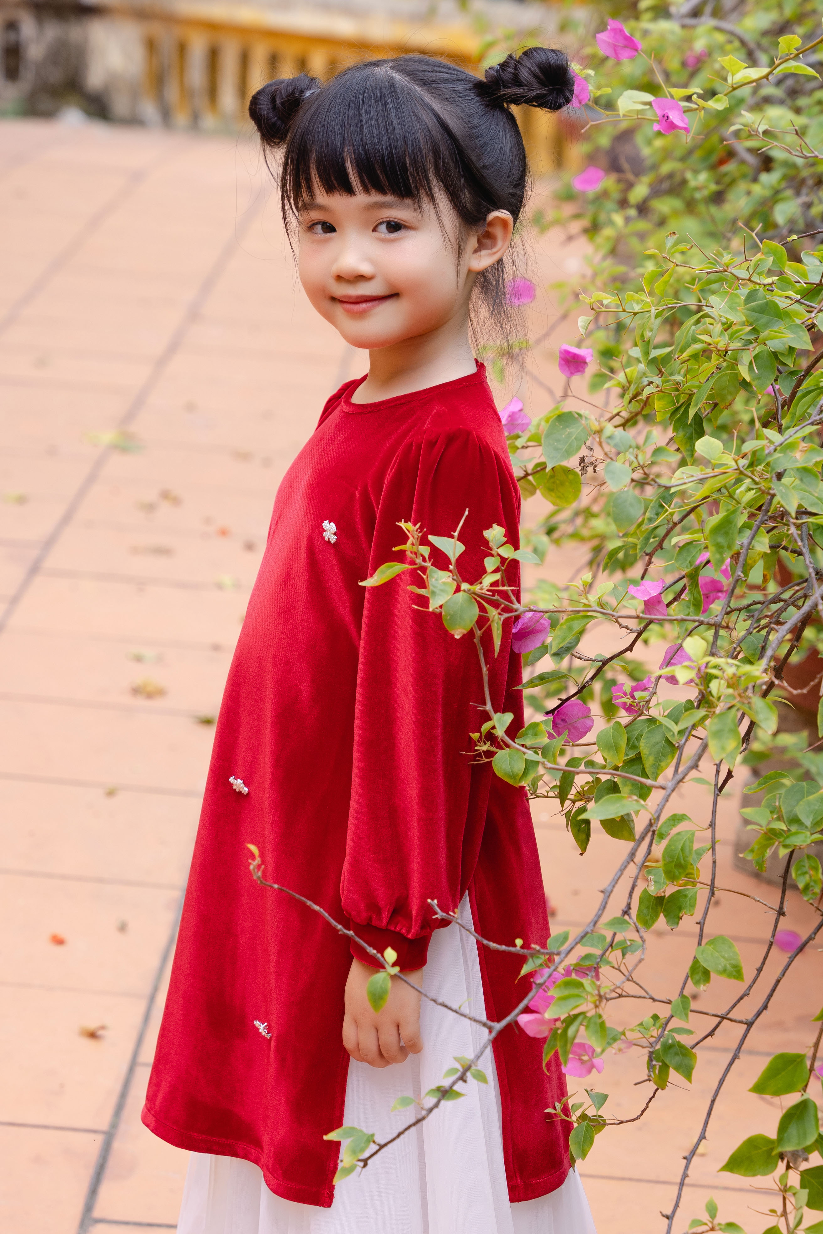 Áo dài Hồng Khuyên_thumbnail_1