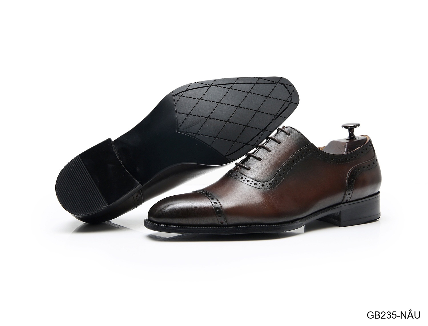 GB235 - Giày Oxford Nam Da Bò Phong Cách Anh Quốc, Thiết Kế Đục Lỗ Tinh Tế, Chống Trượt Thoáng Khí_thumbnail_25