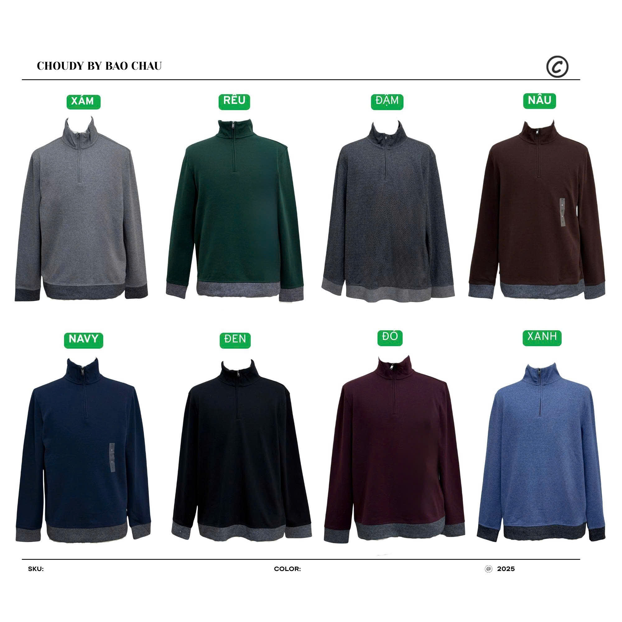 A682 ÁO NAM TAY DÀI 8 MÀU