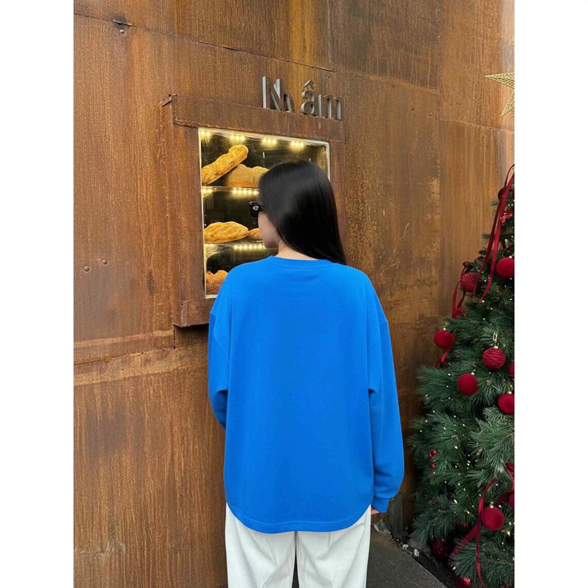 Áo thun tay dài form boxy Miucho vải cotton dày dặn thoáng mát Good days in mix 2800_thumbnail_4