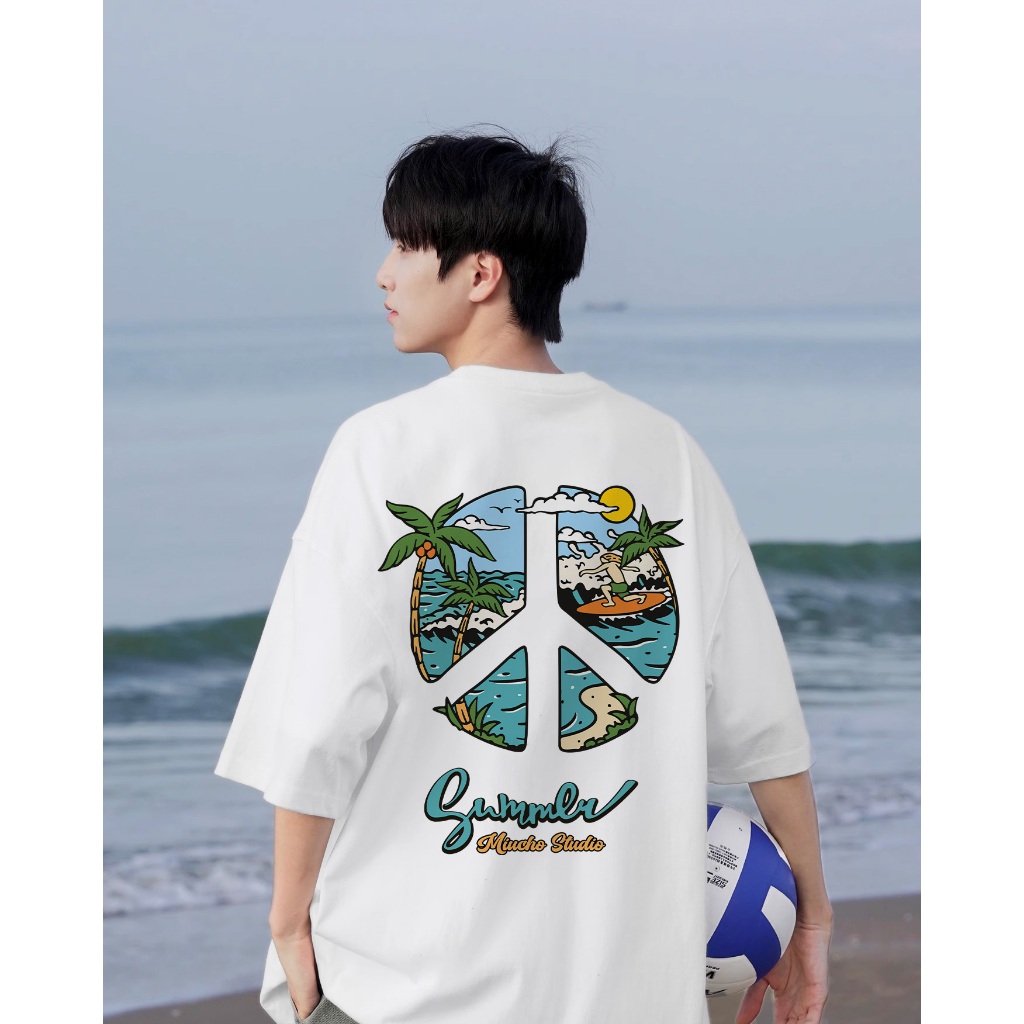 Áo phông nam mùa hè form rộng nhiều màu ATD1033 Miucho Man tay ngắn cổ tròn in mix_thumbnail_2