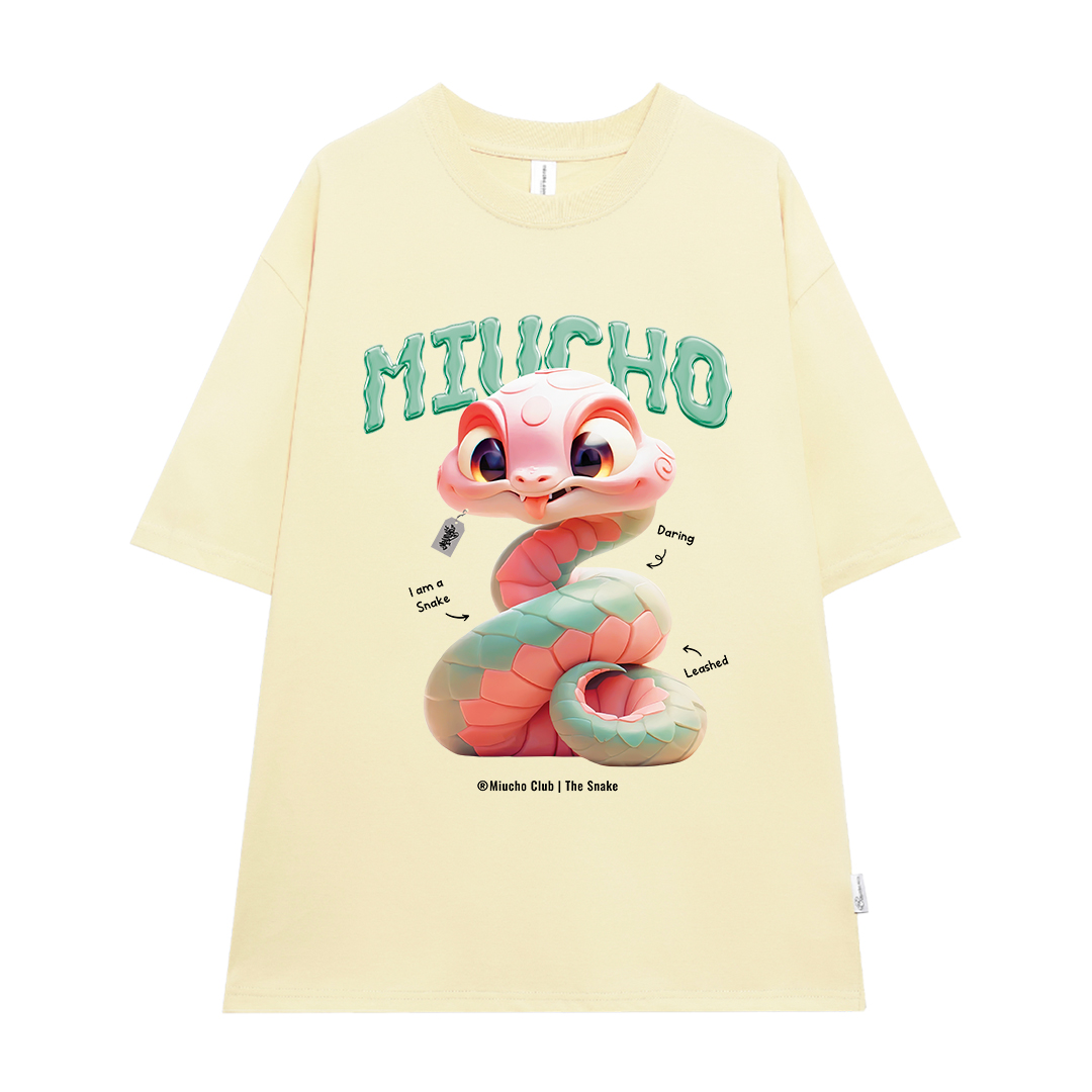 Áo thun form rộng 12 con giáp tuổi Tỵ ATD1246 Miucho tay ngắn cổ tròn in mix_thumbnail_14