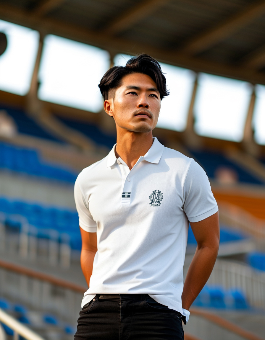 Áo polo nam form vừa regular vải cá sấu đứng form thoáng mát 1837 Miucho Iconic in basic_thumbnail_2