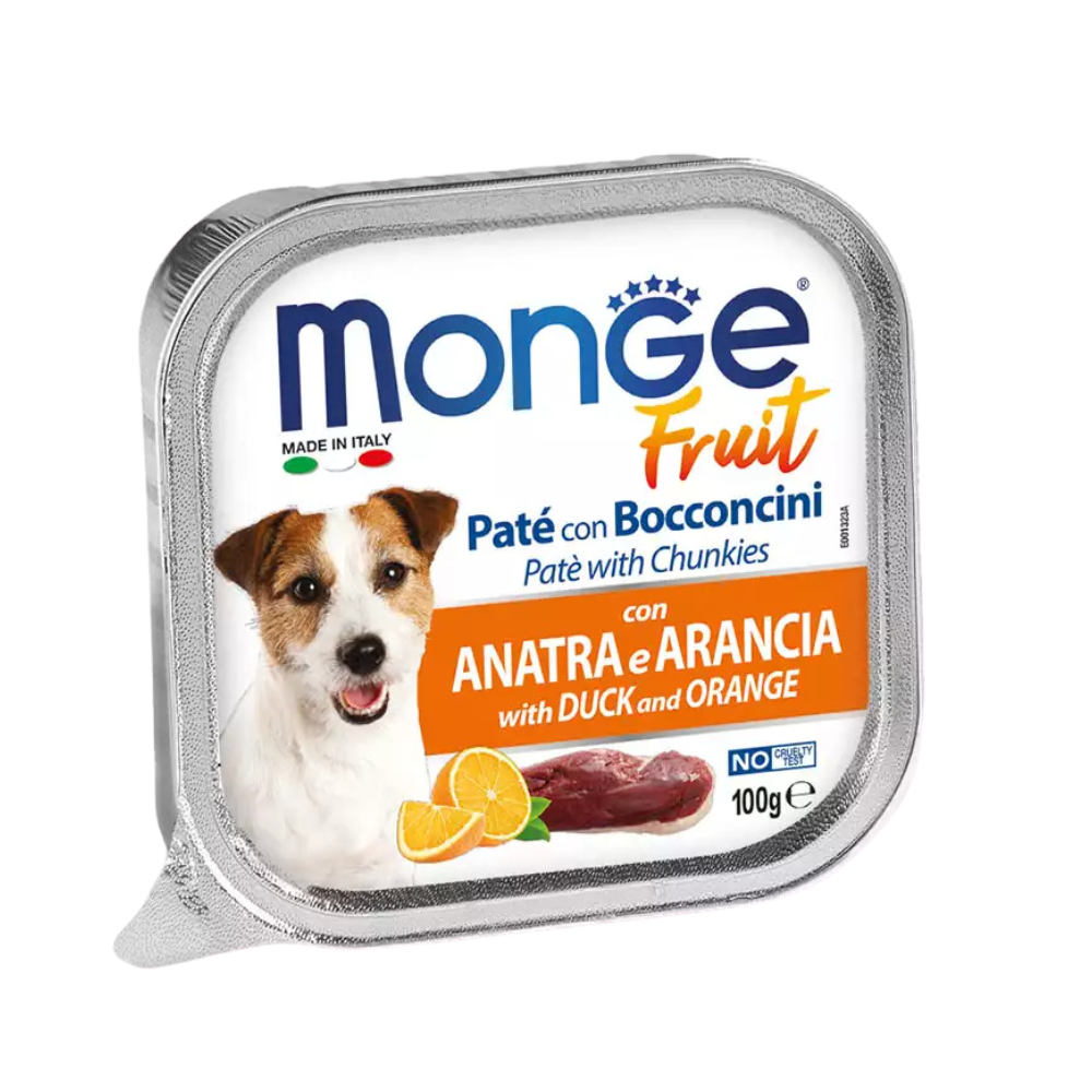 Pate cho chó Monge with Duck and Orange (vị thịt vịt & cam) 100g