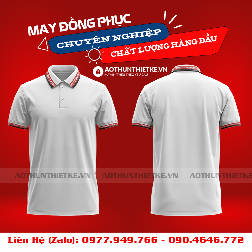 Áo Đồng Phục Polo Caro Trắng_thumbnail_0