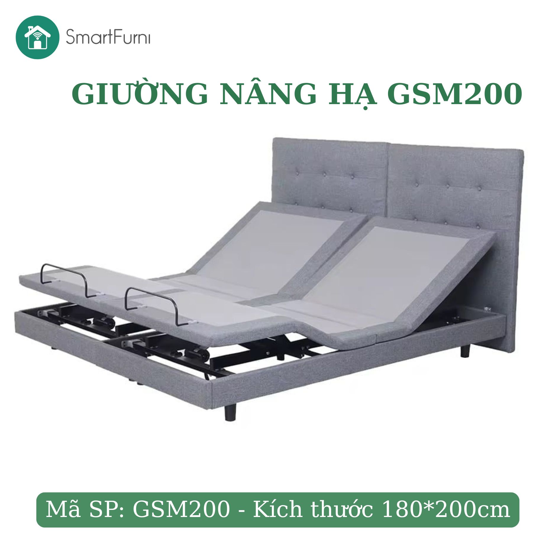 GIƯỜNG CÔNG THÁI HỌC - ĐA CHỨC NĂNG - GSM200 - LOẠI ĐÔI 180*200CM _thumbnail_0