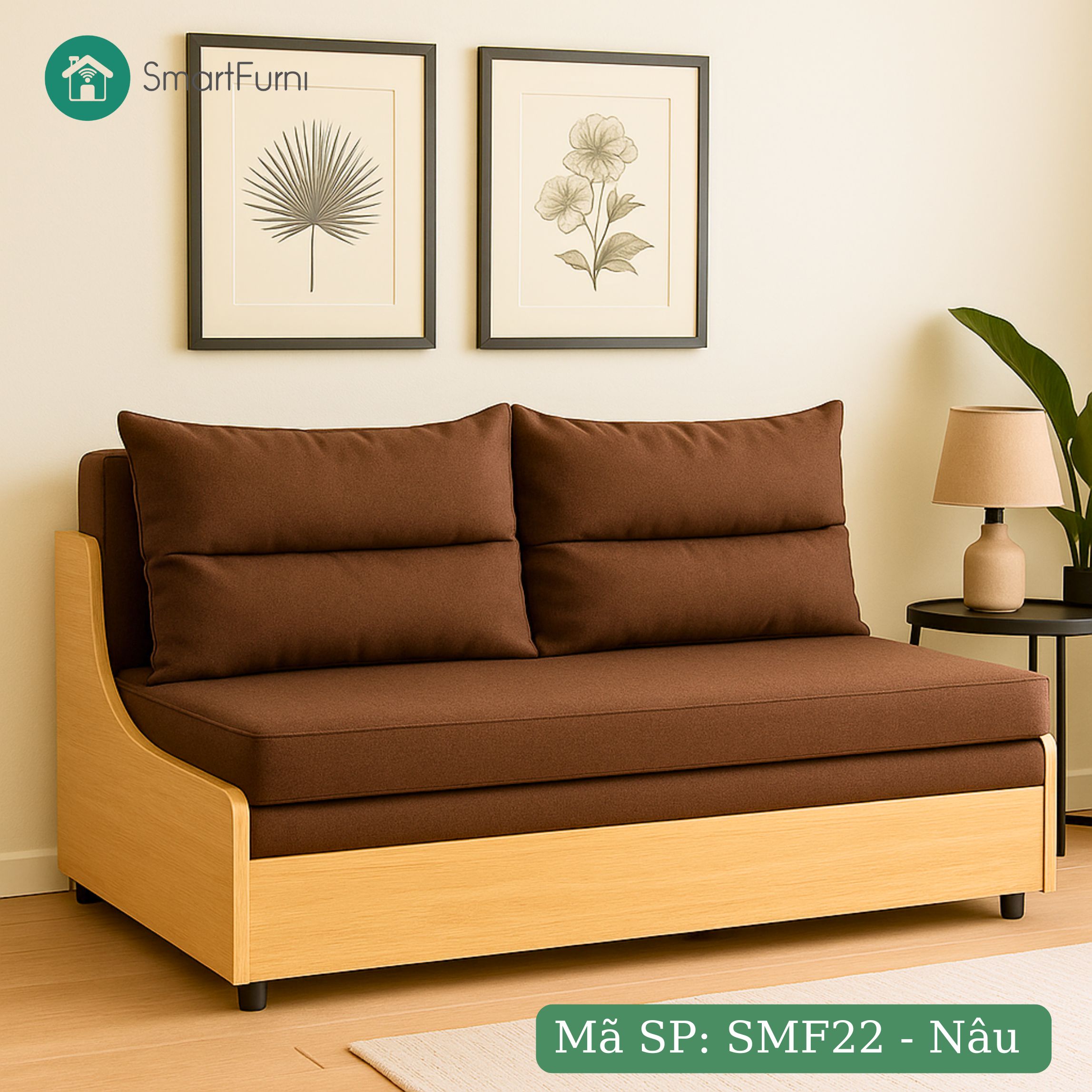Sofa giường gấp gọn vải lanh canvas SmartFurni - SMF22 - 4 SIze - Xám đậm_thumbnail_1