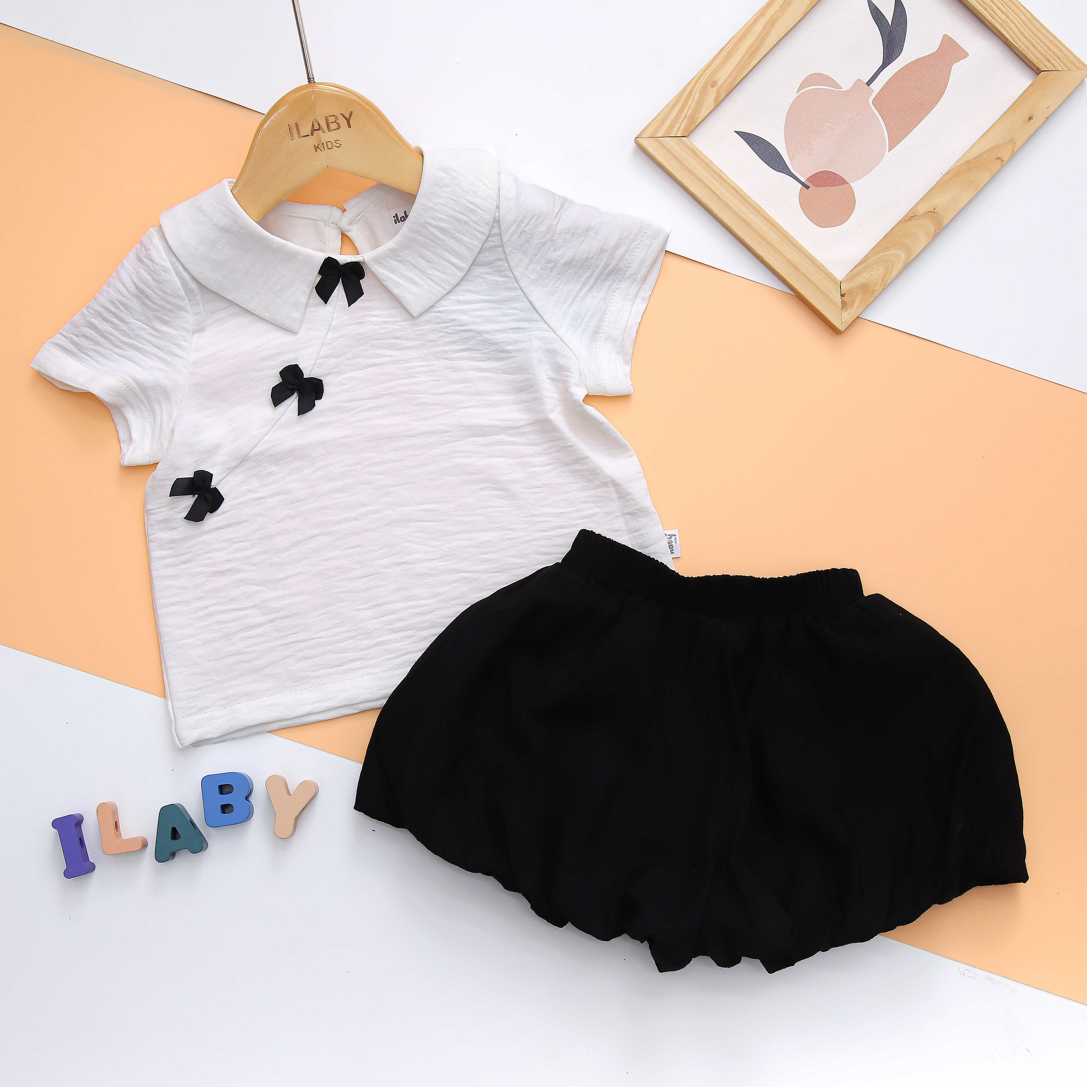 Set áo cắt chéo phối nơ kèm quần bom_thumbnail_0