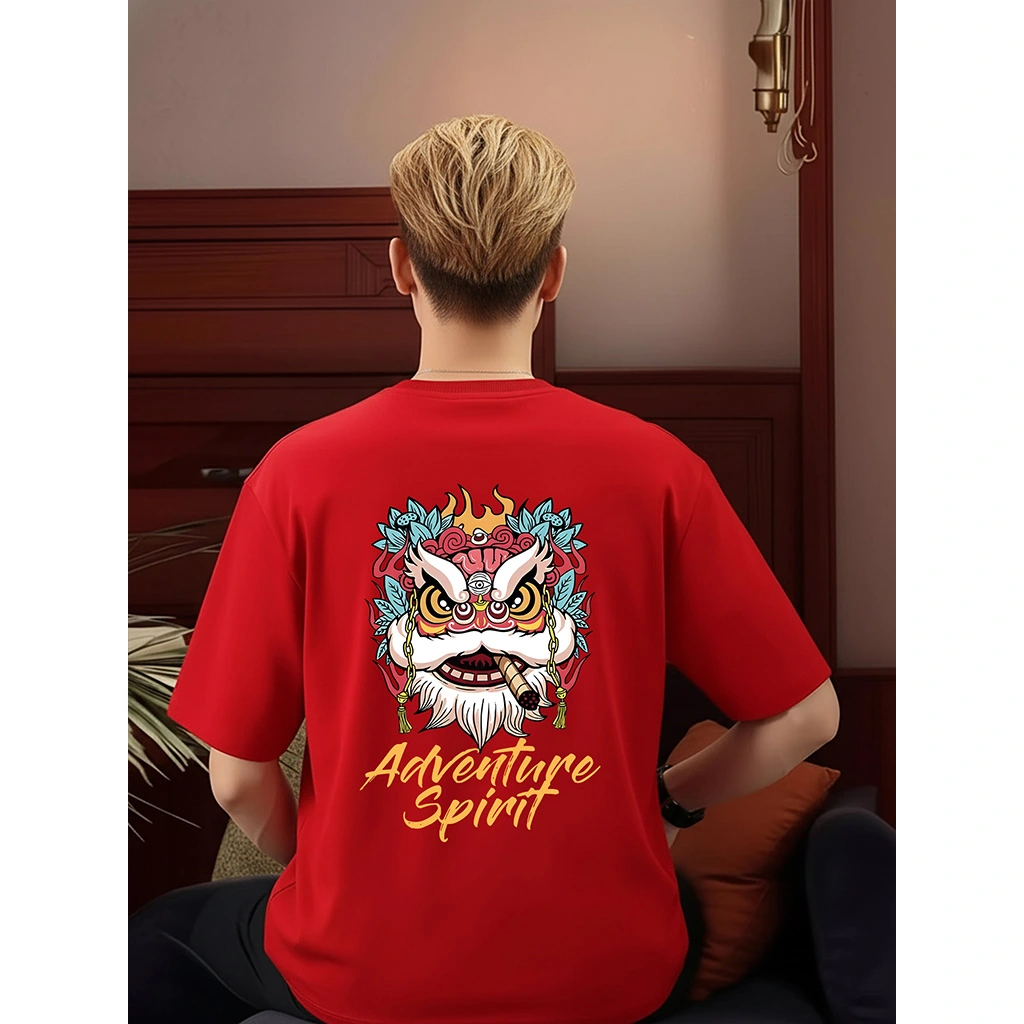 Áo thun nam form rộng Miucho Iconic thoáng mát trẻ trung Kỳ Lân in mix 2962_thumbnail_6