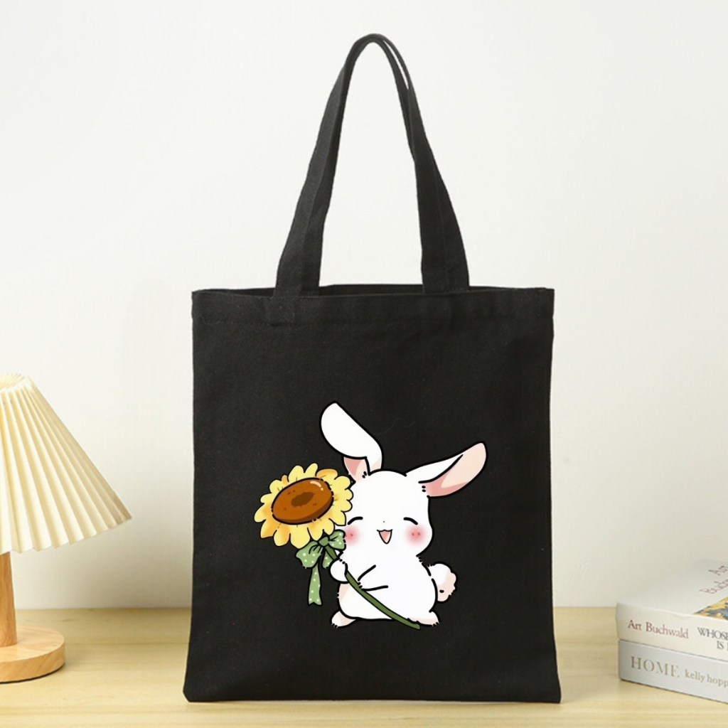 Túi tote vải canvas local brand We Tee in hình thỏ, labubu - TOTE01_thumbnail_6