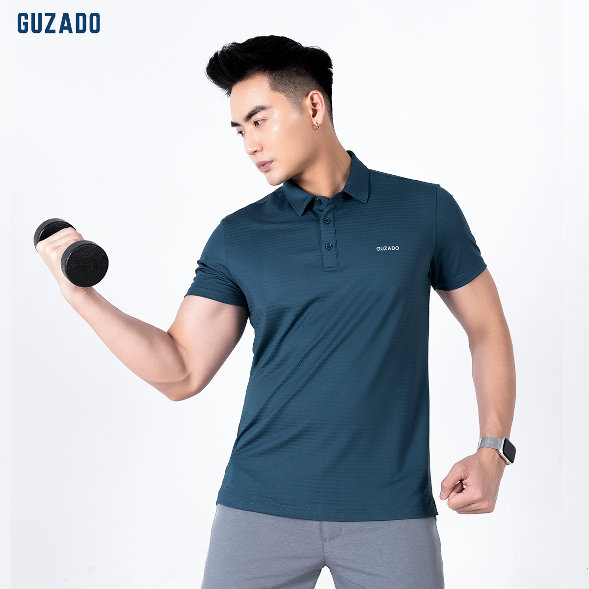 Áo Polo thể thao nam CoolMax-S1 Logo thương hiệu Guzado GPL01_thumbnail_45