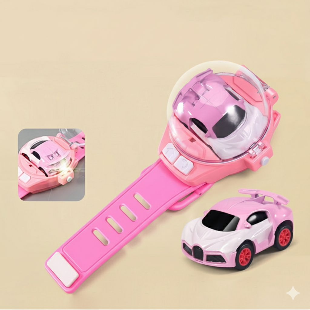 Đồng Hồ Điều Khiển Xe Mini 2.4G – Xe Đeo Tay Cho Bé Có Đèn LED, Sạc USB Siêu Ngầu 301DH_thumbnail_2