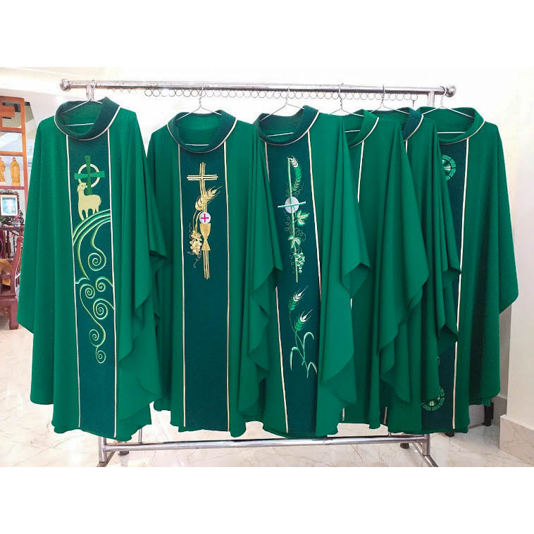 Áo lễ linh mục màu xanh - Qùa tặng tân linh mục - Qùa tặng cha xứ