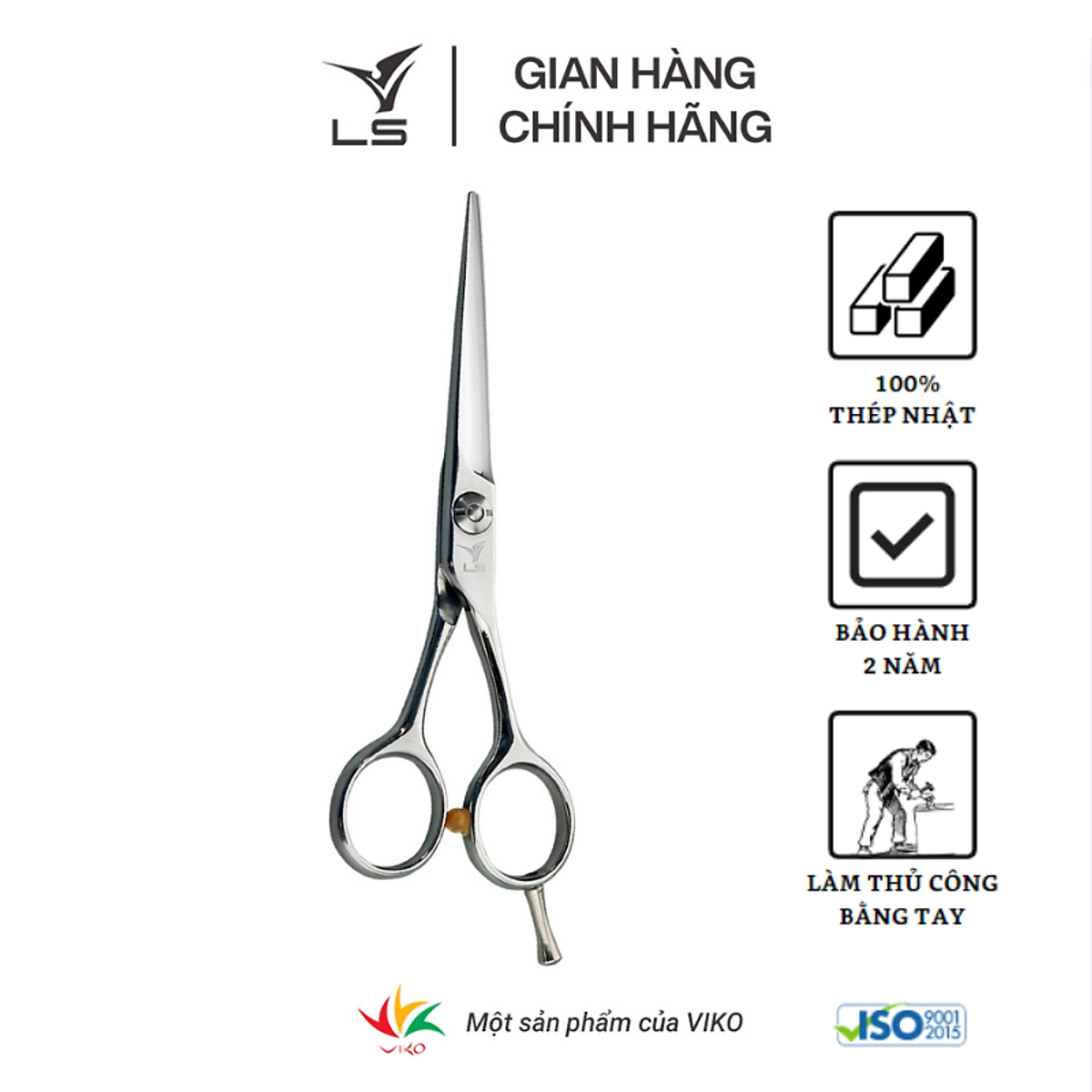 Kéo cắt tóc Viko LS CB1555 size kéo 5.5 inches(tay phải) - bảo hành 2 năm_thumbnail_8