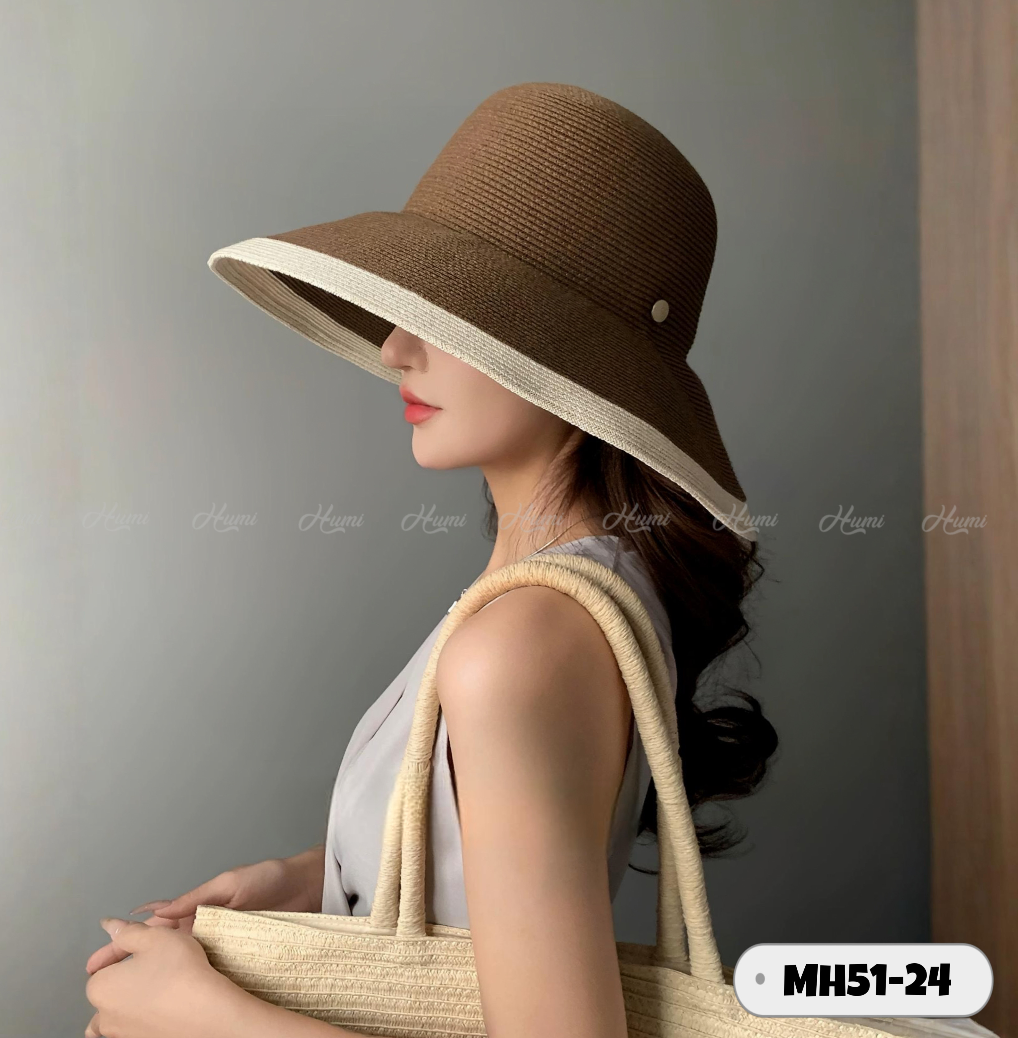 MŨ CÓI RỘNG VÀNH (MH51-24 NÂU CHOCO)