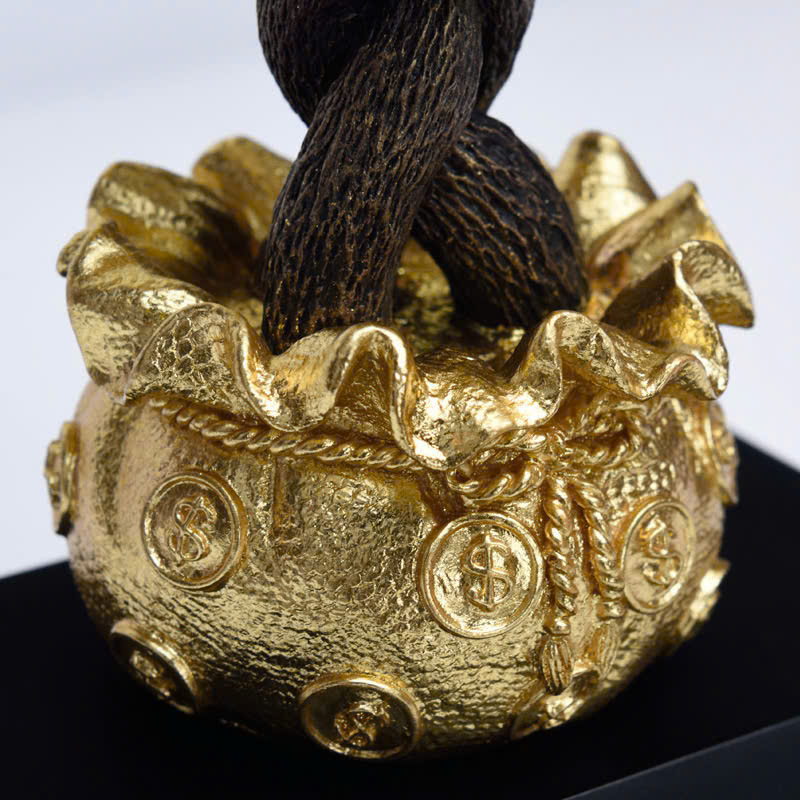 Cây kim ngân chậu vàng mạ vàng 24k ( KT 17X14X22cm ) DxRxC_thumbnail_4