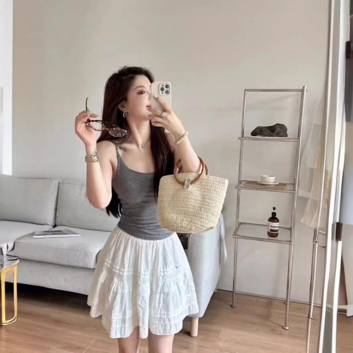 [Mã B54] Áo Bra Cotton Co Giãn Có Mút Áo Hai Dây Dáng Dài Mềm Mại_thumbnail_12