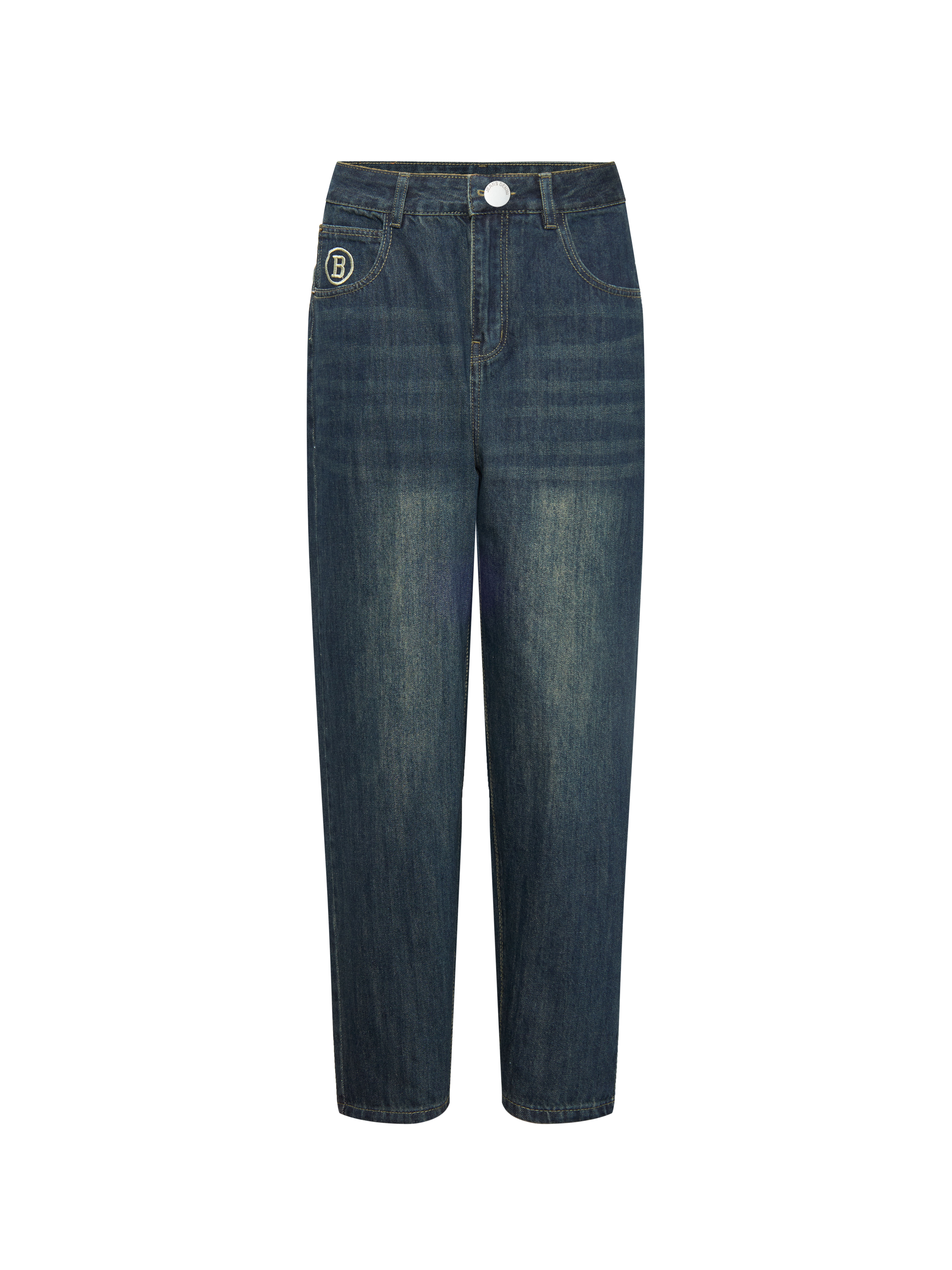 BIGSIZE- Quần jean baggy thêu B T-QJ5035