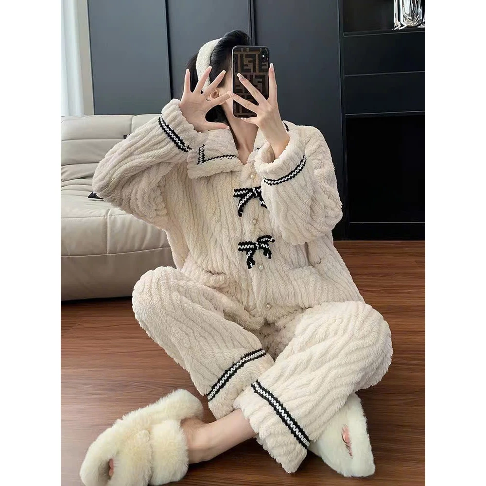 Bộ Đồ Ngủ Lông,Bộ Bông Nỉ Giữ Nhiệt Bo Gấu Hình Voi Vẵn Thừng FreeSize Mặc Nhà Siêu Ấm_thumbnail_11