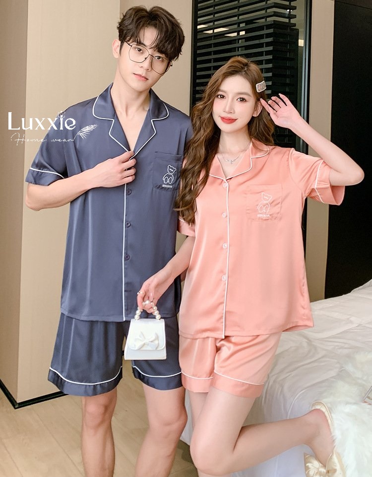 N39C Pijama Lụa túi gấu cộc tay quần đùi