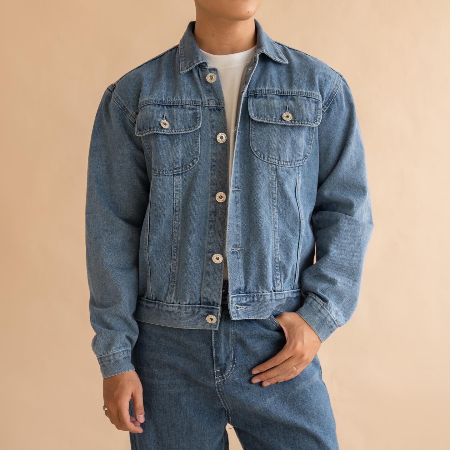 Áo Jacket Wilson Vải Denim Form Regular