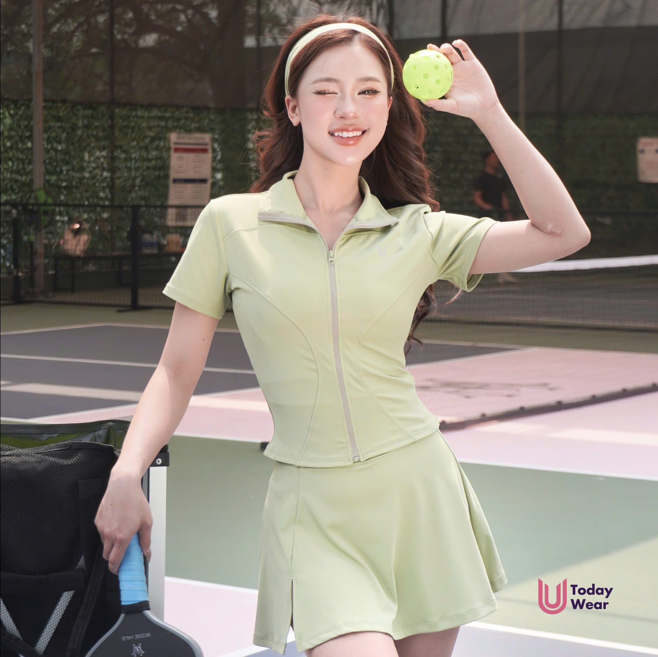 Áo khoác Missy cộc tay Xanh bơ mix chân váy Ivy Xanh bơ_thumbnail_3