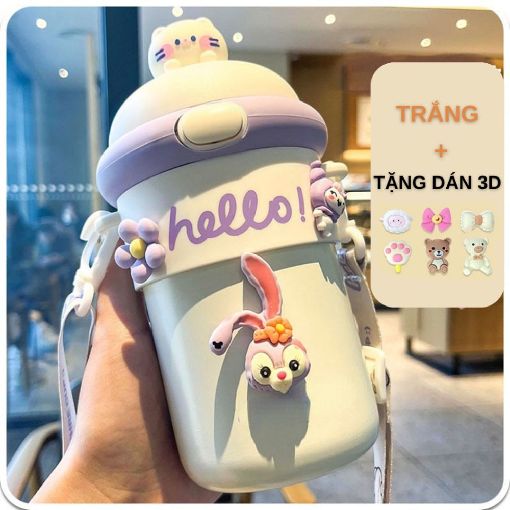 BÌNH NƯỚC HELLO kèm dây đeo mix màu_thumbnail_3