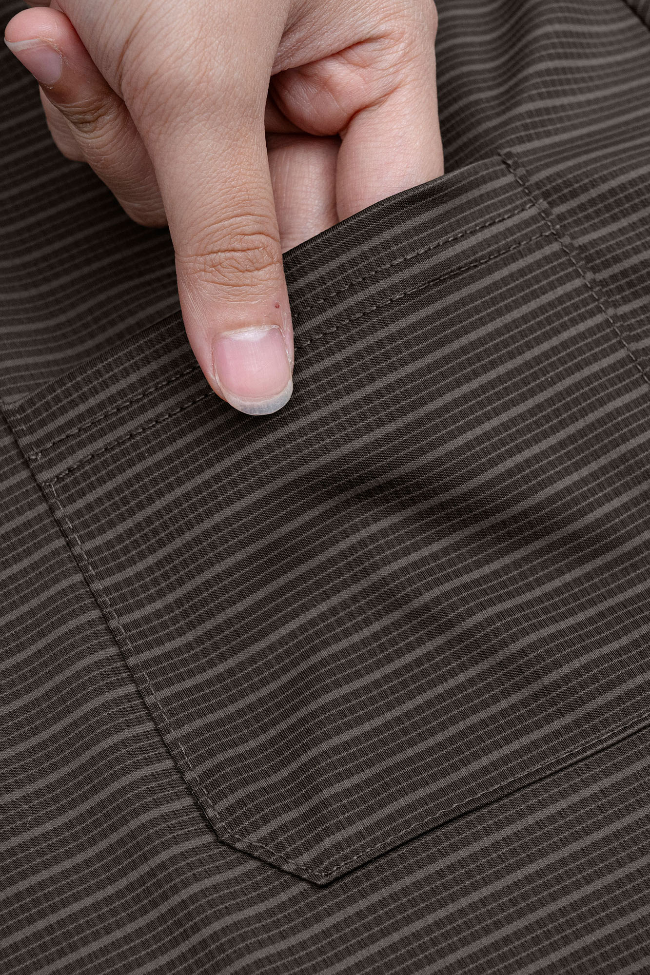 Áo Polo Túi Ngực Nam Trung Niên ANCHI Chất Liệu Cotton Cao Cấp Có Xẻ Tà Màu Nâu