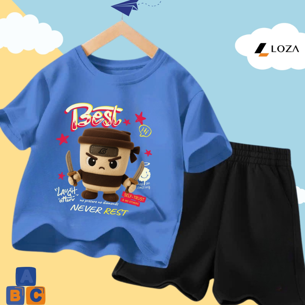 Bộ đồ bé trai in hình Brainrot Tung tung tung sahur, Tralalelo Tralala - Loza Kids BD012_thumbnail_11