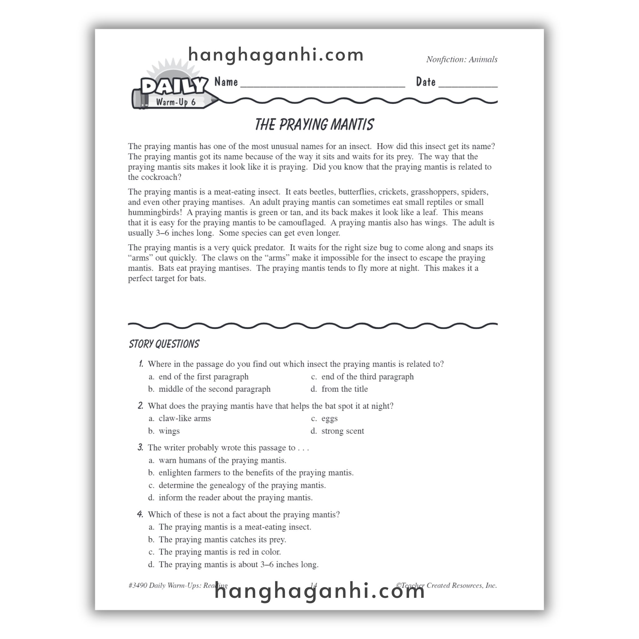Sách Daily Warm Ups Reading Grade 4_thumbnail_13