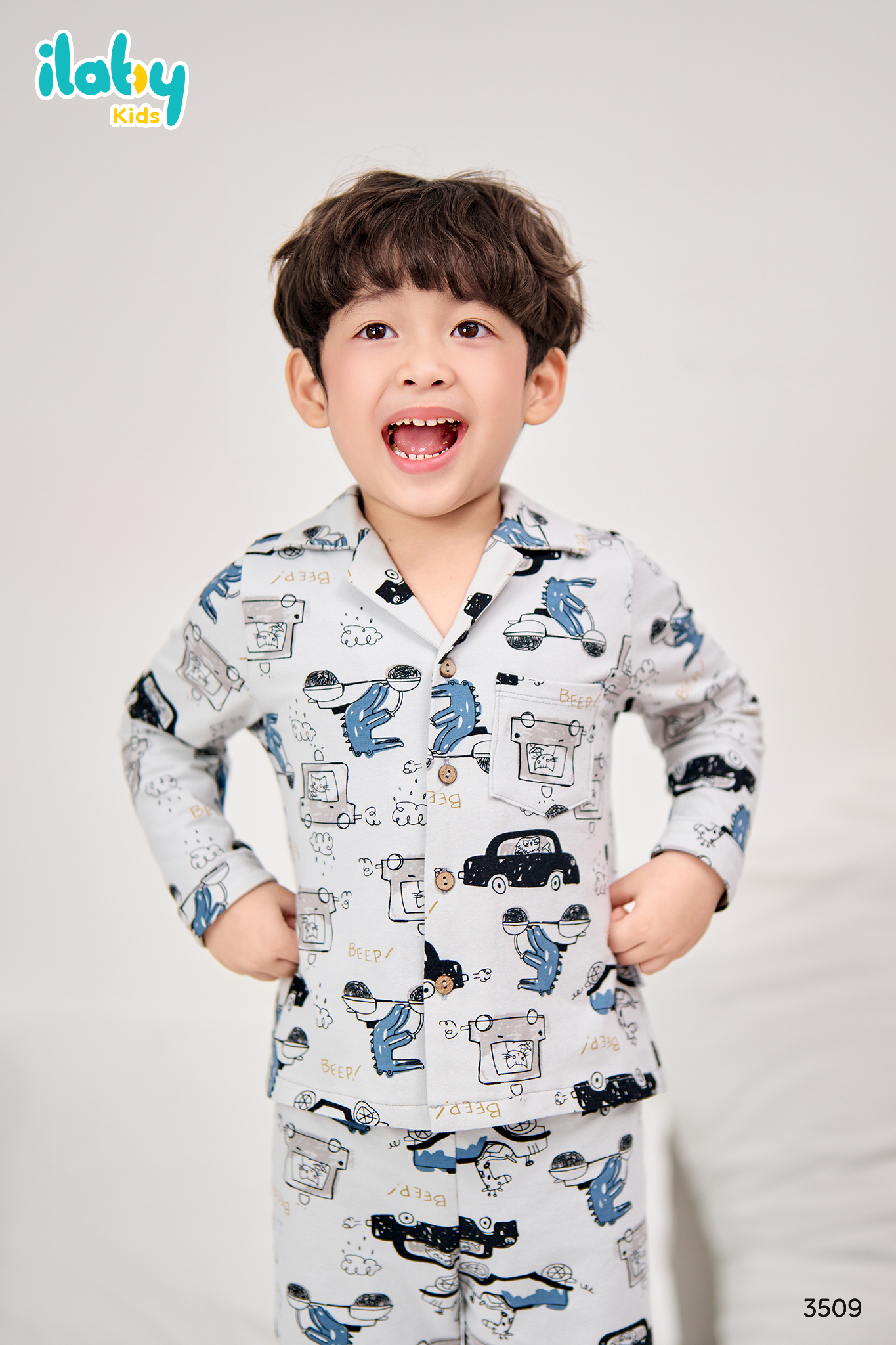 Bộ pyjama thun họa tiết