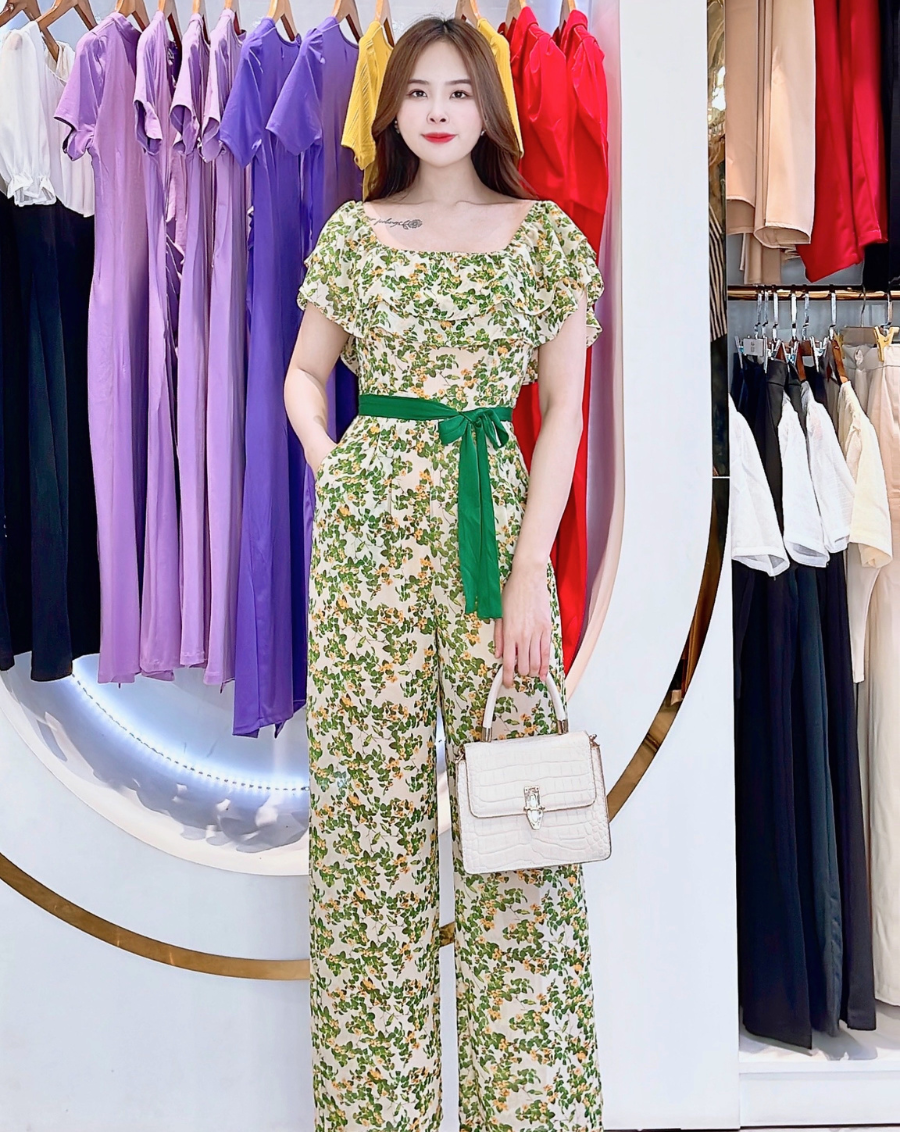 Jumpsuit ống rộng bèo ngực mặc 2 kiểu_thumbnail_0